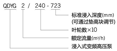 QDYG係列（liè）浸入式（shì）變頻高壓泵型號含義