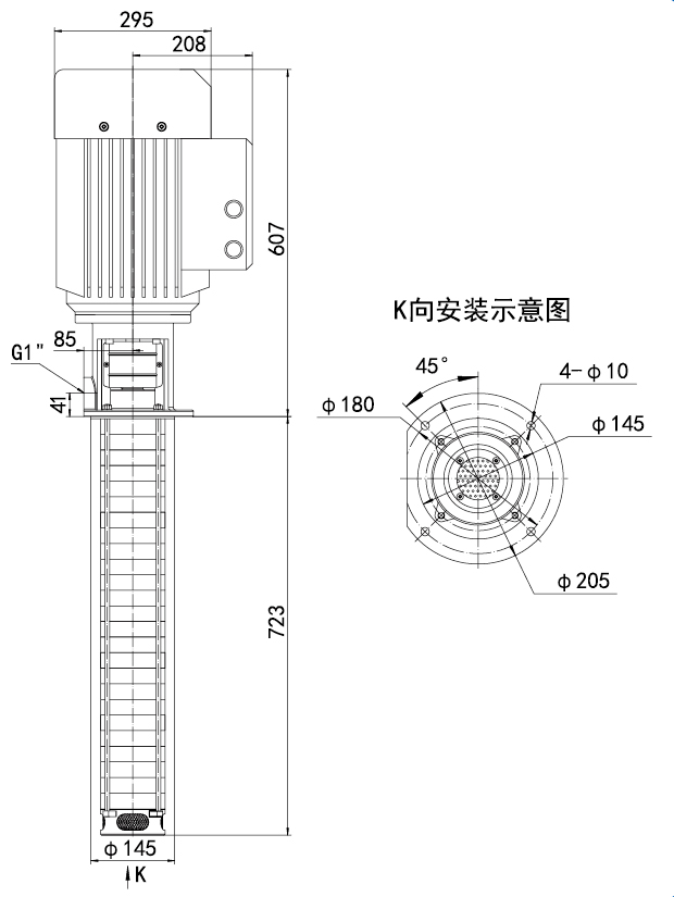 浸入式機（jī）床變頻高壓泵安裝圖